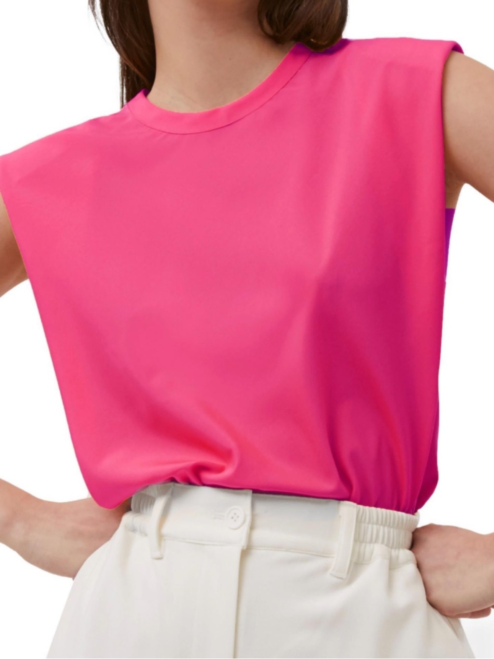 French Connection Bright Pink Sleeveless Shell Top